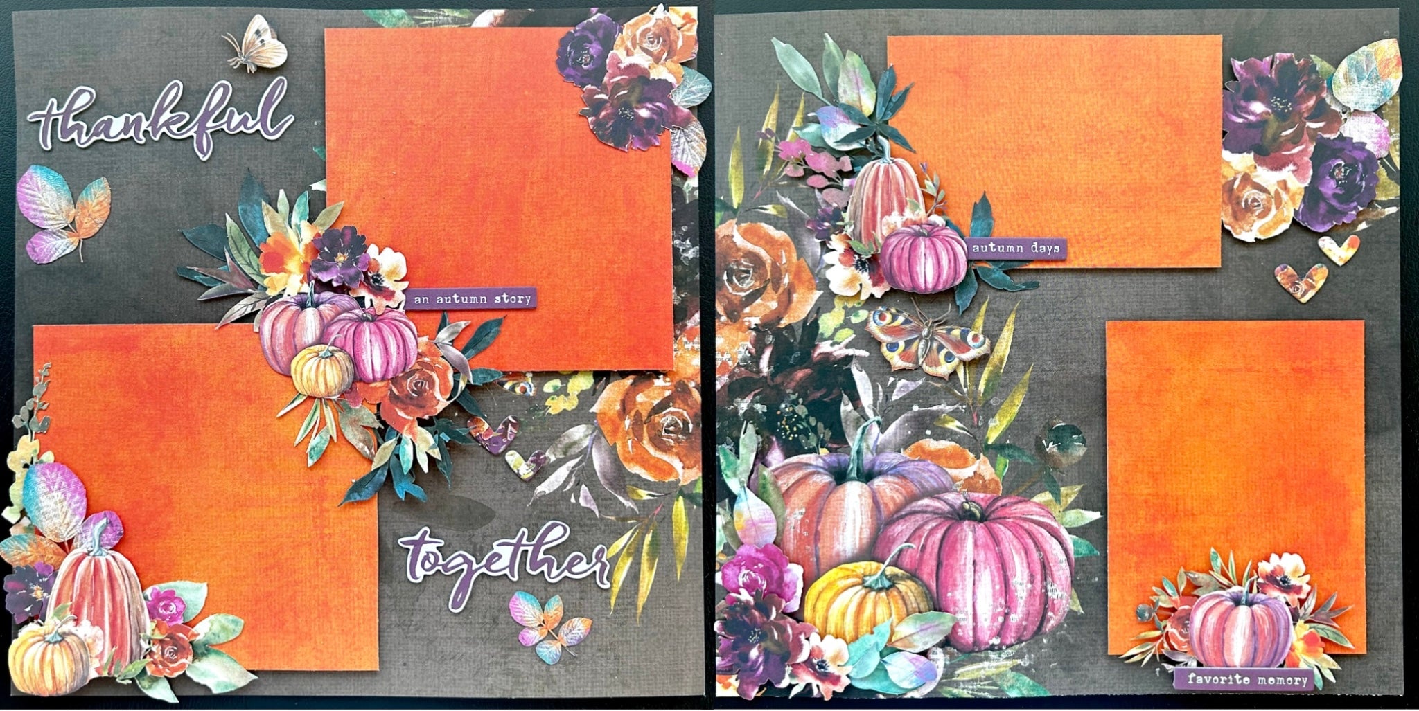 Thankful Together 2-Page Layout (Virtual Class 76)